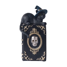 Trendooze Cadı Kedi Heykeli - Kitaplık & Masa Üstü, Minik Ve Şirin, 11cmx6,5cmx21,8cm 11cmx6,5cmx21,8cm