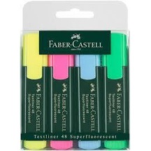 Faber-Castell Fosforlu Kalem Karışık Renk 4'lü 15 48 04