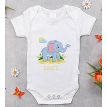 Bitmeyenkartus Bk Kids Isimli Bebek Body Zıbın - Model 19 Beyaz