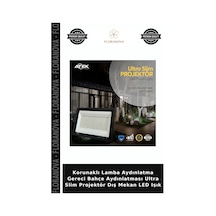 Korunaklı Lamba Aydınlatma Gereci Bahçe Aydınlatması Ultra Slim Projektör Dış Mekan Led Işık