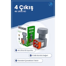 Universal Quad Lnb 4 Çıkışlı 4k Ultra Hd 0.1db Uydu Anteni Konver
