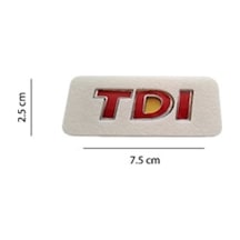 Volkswagen Uyumlu Tdı 2.5 7.5 Cm Kırmızı Yazı