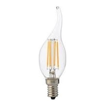 5'li Paket 4w E14 Rustik Kıvrık Led Buji Ampul Gün Işığı Sarı