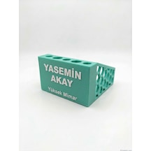 Kişiye Özel Masaüstü Kalemlik Ve Bloknotluk Su Yeşili