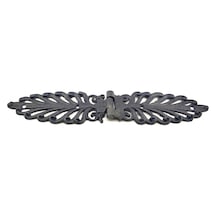 Hubrendy Çer Antika Tarz Dekoratif Pirinç Yaprak Desenli Menteşe - 55x265 Mm, Oksit