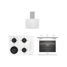 Altus Ala 321 W + 189 DW + 570 W Davlumbaz Beyaz Ankastre Set