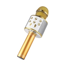 Meax Ms-858 Kablosuz Karaoke Mikrofonu Bluetooth Hoparlör Gold