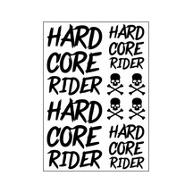 A4 Sticker 122 Tek Paket Çoklu Sticker Hard Core Siyah