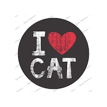 I Love Cat Sticker 00274