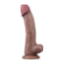 Odins Shop Yeni Nesil Çift Katmanlı 26.5 CM Realistik Dev Melez Dildo Penis