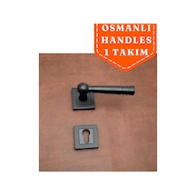 Osmanlı Handles Kare Rozetli Yale Çelik Kapı Kolu 1 Takım