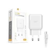 Powerway Qct30 3 Amper 18w Type-c Hızlı Şarj Aleti + Kablo