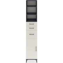 Hyperion Dolap 4 Raflı 3 Çekmeceli Tek Kapaklı 44x44x243 Antr... Antrasit
