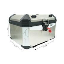 Gp Kompozit Base Universal 51 Lt Alüminyum Motosiklet Çantası Gri Diğer