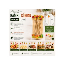 Meyveli Bambu Kürdan 12 Cm 50 Adet - 913951145