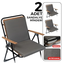 Xpermate 2'li Arkalıklı Sandalye Minderi Fermuarlı 40x40 Antrasit