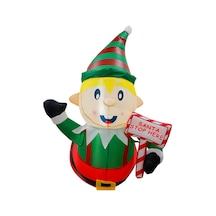 Suntek Yılbaşı Şişme Elf Işıklı Patlatma Veranda Ev Yükseklik 120 Cm