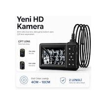 20 Metre Kendinden Ekranlı Çift Kameralı Endoskop Yılan Kamera Full Hd Tesisat Kamerası