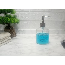 Cam Sıvı Sabunluk,kalpli Model 300ml Banyo Seti 7,6x15,5cm Cam Sıvı Sabunluk,kalpli Model 300ml Banyo Seti 7,6x15,5cm