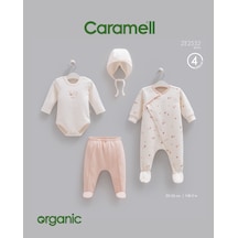 Caramell Tiny Baby Organik Tulumlu 4'lü Set Erkek renkli