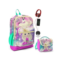 Coral High Su Yeşili Unicorn Okul Ve Beslenme Çantası Seti - Usb Soketli - Kız Çocuk