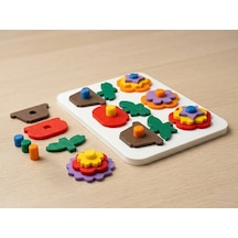 Bezos 3d Baskı Saksıda Çiçek Puzzle Tahtası - Katmanlı Çiçek İnşa Etme Ve Renk Eşleştirme Seti, Montessori Oyuncak Nıda