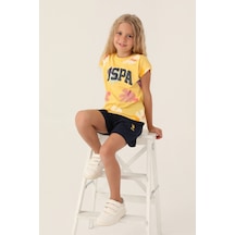 U.S. Polo Assn. Kız Çocuk Sarı Şort Takım Us1843-c-v1 Sarı