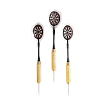 Delta Dart Oku 3'lü Set Çelik Uç + Pirinç Gövde+Renkli Kanat 22 G