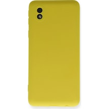 Samsung Galaxy A01 Core Kılıf Nano İçi Kadife Silikon - Sarı