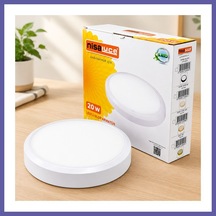 Bezos 20w Led Sıva Üstü Yuvarlak Armatür 6500k 1800lm Beyaz Metal Nıda Beyaz - Metal