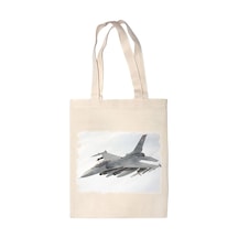 Anahtarlık Sepeti Bez Çanta - F-16 Uçak