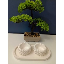 Bernami Mumluk Şamdanpinterest Örgü Mumluklar Ve Şık Beton Tepsi Ev Dekorasyonunuza Hava Katacak Dekoratif Obje Mumluk Diğer