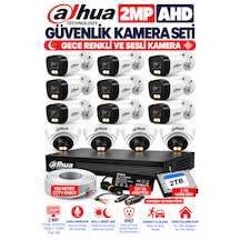 13'lü 2mp Ahd Full Color Renkli Gece Görüş Sesli Kamera Seti 9 Dış - 4 İç Mekan Kamera