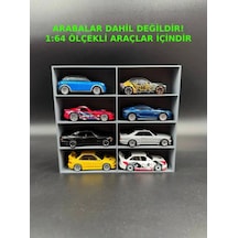 1:64 Ölçekli Oyuncak Araba Standı - 8 Araçlık