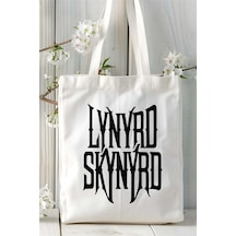 Art Hediye Lynyrd Skynyrd Baskılı Bez Çanta Kişiye Özel Model 2 Çok Renkli