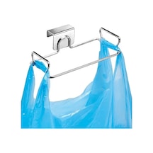 Yifomall Paslanmaz Çelik Çöp Torbası Askısı - Mutfak Kapısına Monte Edilebilir Pratik Çözüm Gümüş