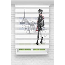 Perdeoutlet38 Baskılı Renkli Paris Moda Dijital Baskılı Zebra Perde-cocuk Odası-stor Perde Model:pz-937 Çok Renkli