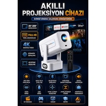 Pro602 Taşınabilir Android Projeksiyon Cihazı Bass Projektör Telefon Ekran Yansıtma Wifi Bluetooth