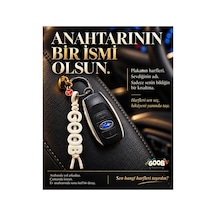 İsme Özel Anahtarlık/charm/aksesuar/çanta Aksesuarı Krem Krem