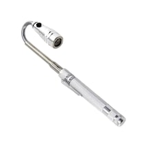 Powermaster Mx-2808 Mıknatıslı 360 Derece Döner Başlıklı 3 Ledli Beyaz Işık El Feneri Şeffaf
