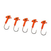 Jighead - Zoka - Kurşunlu Olta İğnesi - Xh-a 06 - Turuncu - 7 Gr - 5 Adet