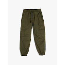 Koton Beli Bağcıklı Cepli Jogger Kargo Pantolon Haki 5skb40060tw Haki