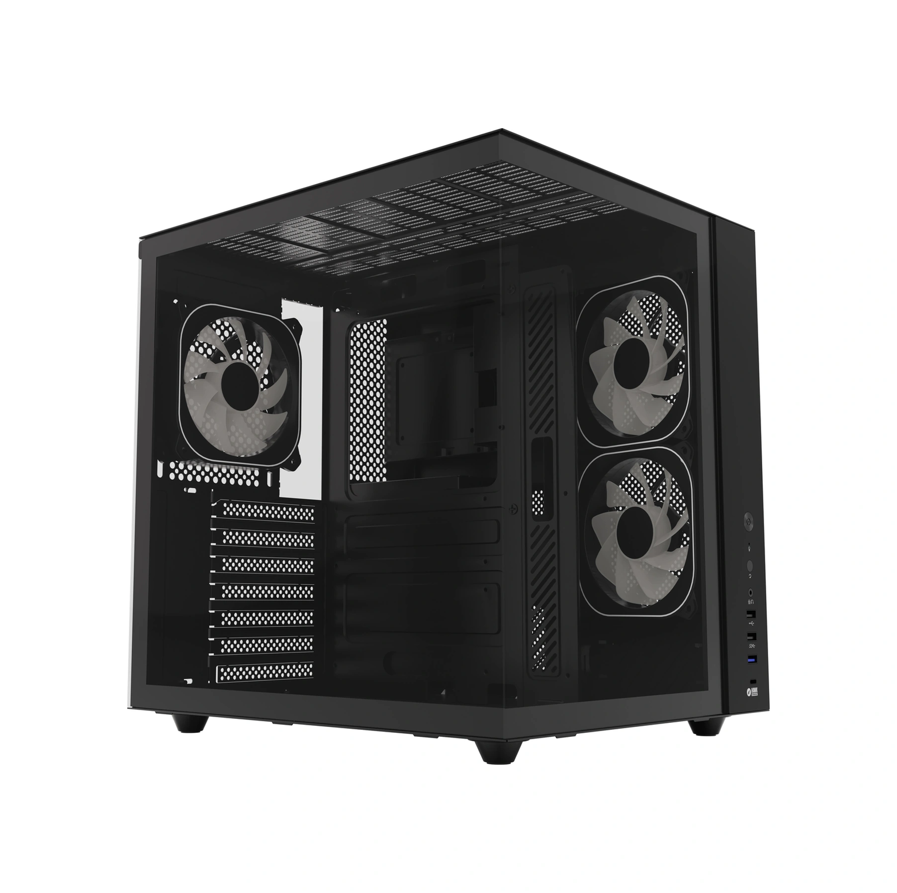 Hawk Gaming Hc510 650w 80+ Bronze Argb Akvaryum Atx Mid Tower Siyah Gaming Kasa