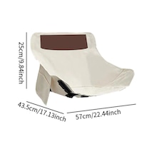 Katlanır Kamp Sandalyesi Kılıfı Taşınabilir Nefes Oxford Kumaş Beyaz