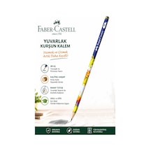 Dinazor Kurşun Kalem 1 Adet Faber Castell Yuvarlak Gövdeli Siyah Kurşun Kalem Yumuşak Yazım Kolay Tutuş Kaliteli Çok Renkli