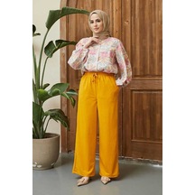 Neways 1105-ancelina Lastikli Pantolon Hardal Çok Renkli