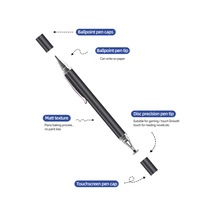 2 İn 1 Stylus Kalem Tablet Mobil Android İos Uyumlu  Telefon İpad Xiaomi Samsung Evrensel Dokunmatik Kalem Çizim Kalem Aksesuarları Gül Altın