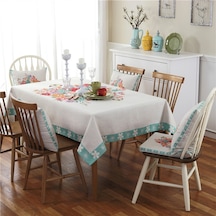 Akşam Yemeği Ev Dekorasyonu İçin Retro Desen Keten Masa Örtüsü Toz Geçirmez Masa Örtüsü, Boyut: 110x160cm Kelebek Aşkı Çok Renkli