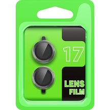 Apple iPhone Uyumlu 17 Raze Metal Kamera Lens - Gri Düz Renkli
