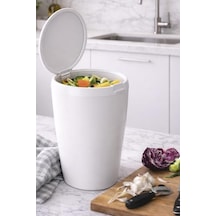 6 Lt Banyo Mutfak Tezgah Üstü Çöp Kovası - Beyaz 6998